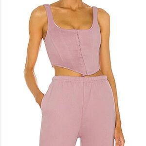 Revolve LPA Mika Corset Top Blush Medium